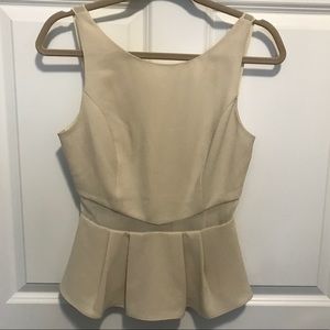 Sleeveless blouse sheer cut out detail